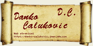 Danko Čaluković vizit kartica